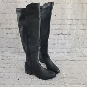 Sundance Size 39/9 Sandrine Tall Leather Boots Black